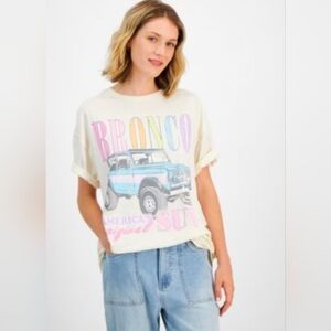 Ford Cream Logo Tee with Faded Chest Print